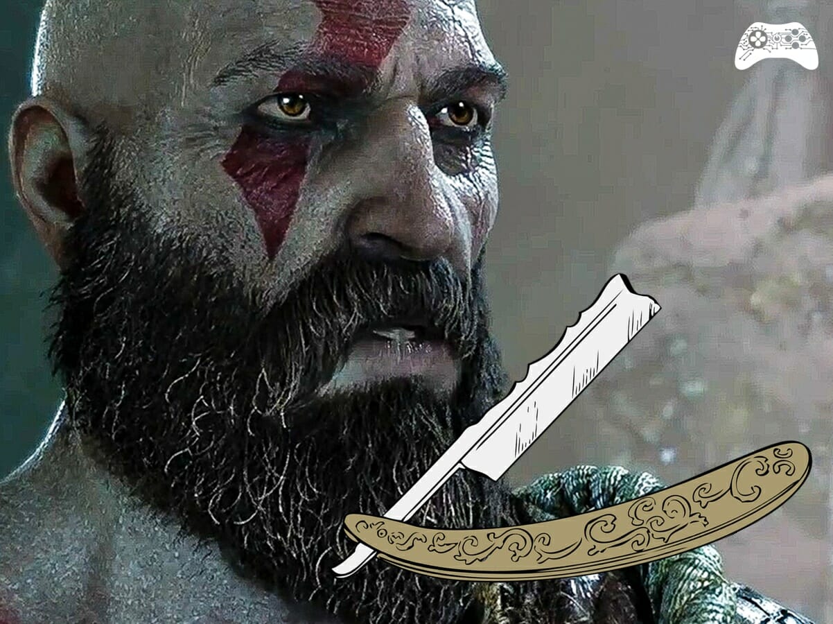 Kratos  Careca com barba, Careca, Bigode